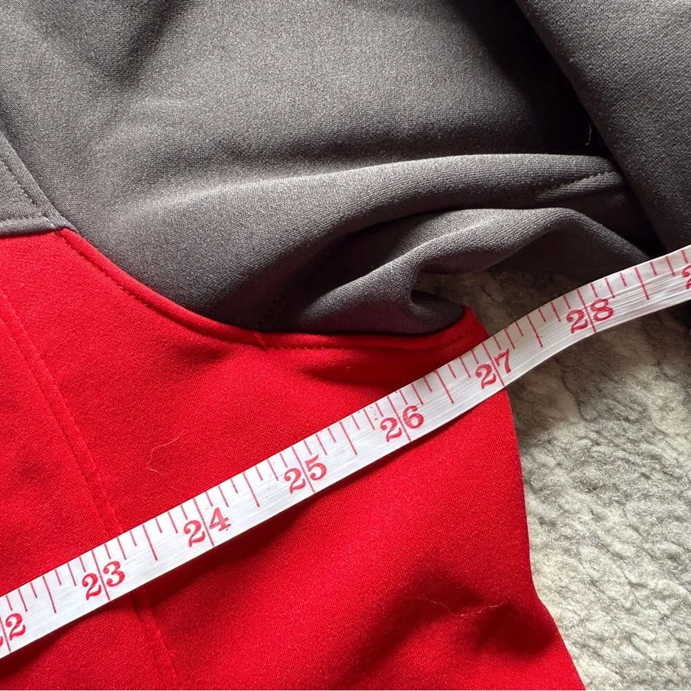 The North Face Red and Charcoal Jacket